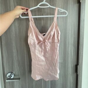 Pink 100% Silk Camisole Top